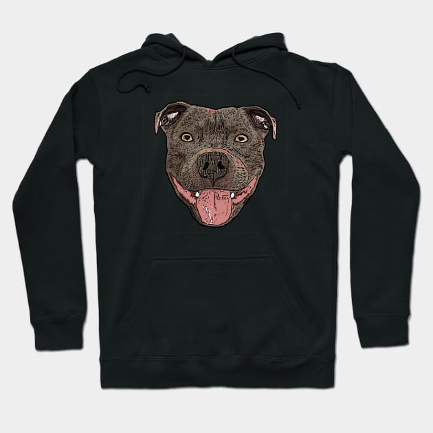 Staffordshire Bull Terrier Hoodie by Mark Ewbie